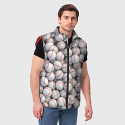 Мужской жилет Бейсбольные мячи, цвет: 3D-красный — фото 2