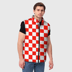 Мужской жилет Узор из квадартов, цвет: 3D-черный — фото 2