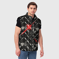 Мужской жилет Металлические плитки, цвет: 3D-черный — фото 2