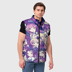 Мужской жилет Японские девушки в стиле анимэ, цвет: 3D-черный — фото 2