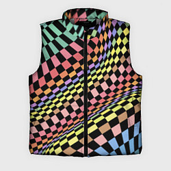 Мужской жилет Colorful avant-garde chess pattern - fashion, цвет: 3D-светло-серый