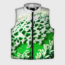 Мужской жилет Узор зелени-арт, цвет: 3D-черный