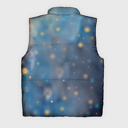 Мужской жилет Волк на синем фоне / 3D-Красный – фото 2