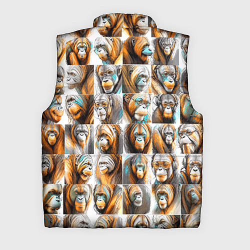 Мужской жилет Орангутаны / 3D-Светло-серый – фото 2