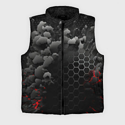 Мужской жилет Взрыл черных плит и обломки, цвет: 3D-черный