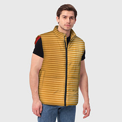 Мужской жилет Золотистый текстурный паттерн, цвет: 3D-красный — фото 2