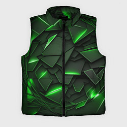 Мужской жилет Зеленые объемные осколки