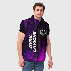 Мужской жилет Avril Lavigne violet plasma, цвет: 3D-черный — фото 2
