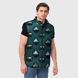 Мужской жилет Зелёная шипованная броня, цвет: 3D-черный — фото 2