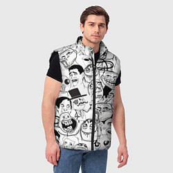 Мужской жилет Сборник мемов, цвет: 3D-черный — фото 2