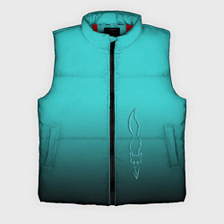 Мужской жилет Силуэт лисы на градиентном фоне, цвет: 3D-красный