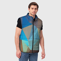 Мужской жилет Детальные выпуклые фигуры, цвет: 3D-черный — фото 2