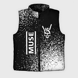 Мужской жилет Muse и рок символ на темном фоне