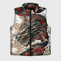 Мужской жилет Тату дракона в стиле Ирезуми