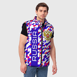 Мужской жилет Russian geometry, цвет: 3D-черный — фото 2