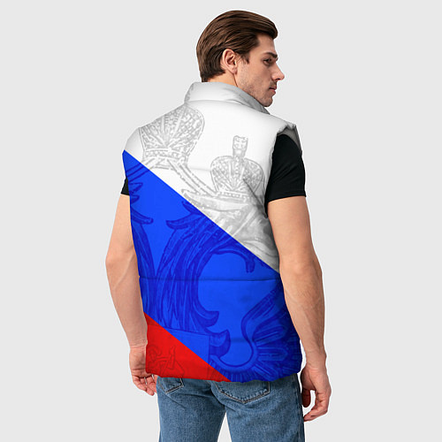 Мужской жилет Сердечко - Россия / 3D-Светло-серый – фото 4