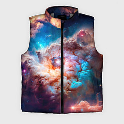 Мужской жилет Небула в космосе в голубо-розовых тонах - нейронна