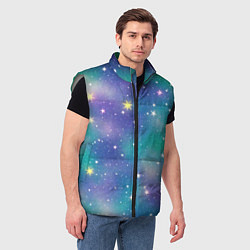Мужской жилет Космическое сияние волшебное, цвет: 3D-светло-серый — фото 2