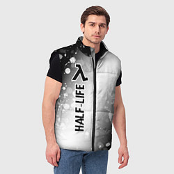 Мужской жилет Half-Life glitch на светлом фоне: по-вертикали, цвет: 3D-черный — фото 2