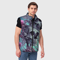 Мужской жилет Кости и медузы, цвет: 3D-черный — фото 2
