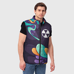 Мужской жилет Fallout graffity splash, цвет: 3D-черный — фото 2