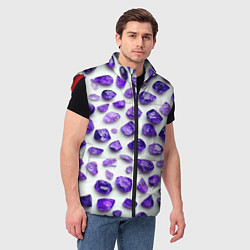 Мужской жилет Россыпь аметистов, цвет: 3D-красный — фото 2
