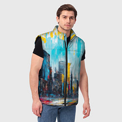 Мужской жилет Палитра города, цвет: 3D-черный — фото 2