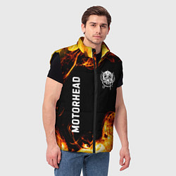 Мужской жилет Motorhead и пылающий огонь, цвет: 3D-черный — фото 2