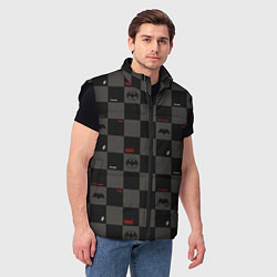 Мужской жилет Flash and Batman pattern squares, цвет: 3D-черный — фото 2