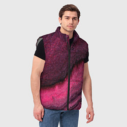Мужской жилет Блёстки розовые, цвет: 3D-светло-серый — фото 2
