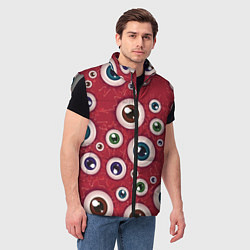 Мужской жилет Множество жутких глаз, цвет: 3D-светло-серый — фото 2