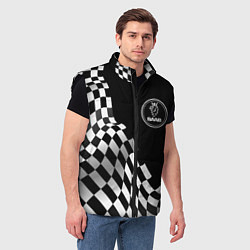 Мужской жилет Saab racing flag, цвет: 3D-черный — фото 2