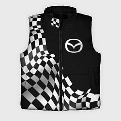 Мужской жилет Mazda racing flag, цвет: 3D-черный