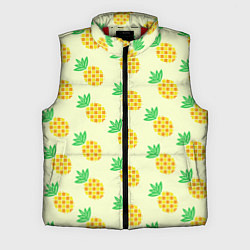 Мужской жилет Летние ананасы, цвет: 3D-красный