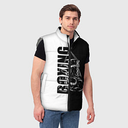 Мужской жилет Boxing чёрно-белое, цвет: 3D-светло-серый — фото 2
