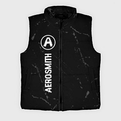 Мужской жилет Aerosmith glitch на темном фоне: по-вертикали, цвет: 3D-черный