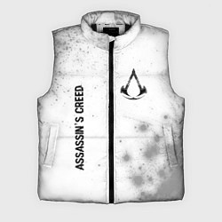 Мужской жилет Assassins Creed glitch на светлом фоне: надпись, с