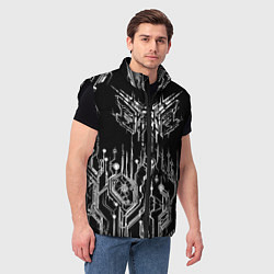 Мужской жилет Киберпанк-модерн, цвет: 3D-черный — фото 2