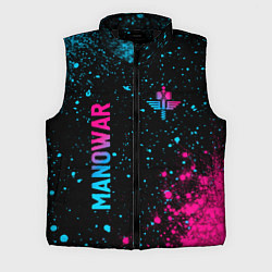 Мужской жилет Manowar - neon gradient: надпись, символ