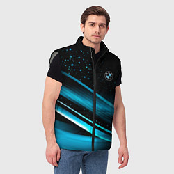 Мужской жилет BMW sign БМВ, цвет: 3D-светло-серый — фото 2