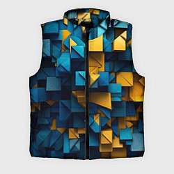 Мужской жилет Объёмная геометрия, цвет: 3D-черный