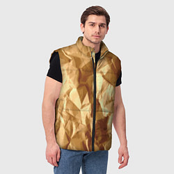 Мужской жилет Мятая бумага, цвет: 3D-черный — фото 2