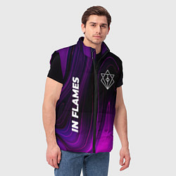 Мужской жилет In Flames violet plasma, цвет: 3D-черный — фото 2