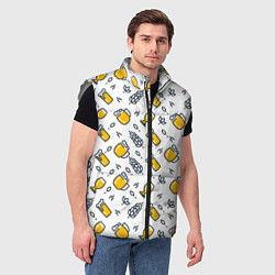 Мужской жилет Пиво пенное, цвет: 3D-светло-серый — фото 2