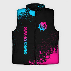 Мужской жилет Gears of War - neon gradient: надпись, символ, цвет: 3D-черный