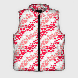 Мужской жилет Волны Любви - сердечки, цвет: 3D-светло-серый