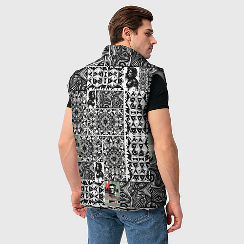 Мужской жилет Орнамент древних цивилизаций / 3D-Светло-серый – фото 4