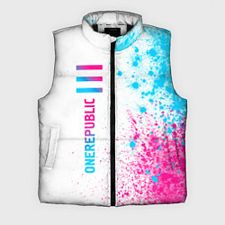 Мужской жилет OneRepublic neon gradient style: по-вертикали, цвет: 3D-черный