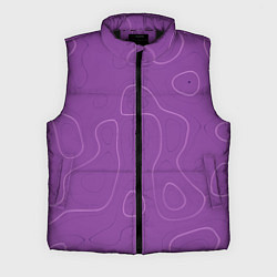 Мужской жилет Объемные разводы - яркий фиолетовый - узор Хуф и С, цвет: 3D-черный