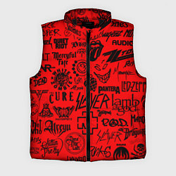 Мужской жилет Лучшие рок группы на красном